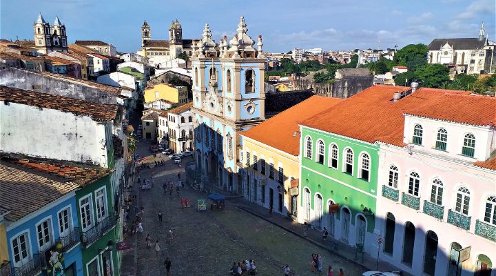 Vista do Largo do Pelourinho em Salvador, Bahia