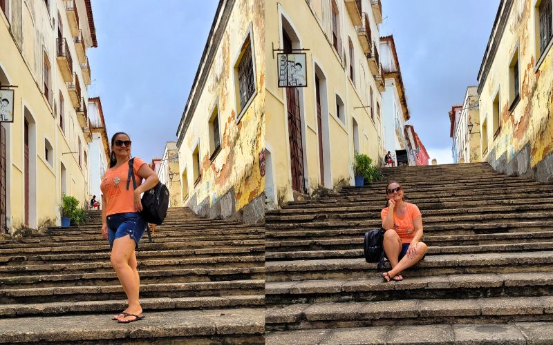 Escadaria da Rua Humberto de Campos no Centro Histórico de São Luís - Maranhão