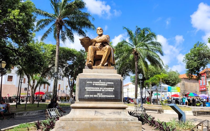 Praça João Lisboa no Centro Histórico de São Luís - Maranhão